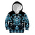Blue Ngaru Taniko With Aotearoa Maori Tattoo Kid Hoodie