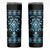 Blue Ngaru Taniko With Aotearoa Maori Tattoo Skinny Tumbler