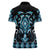 Blue Ngaru Taniko With Aotearoa Maori Tattoo Women Polo Shirt