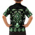 Green Ngaru Taniko With Aotearoa Maori Tattoo Family Matching Tank Maxi Dress and Hawaiian Shirt