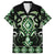 Green Ngaru Taniko With Aotearoa Maori Tattoo Family Matching Tank Maxi Dress and Hawaiian Shirt