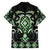 Green Ngaru Taniko With Aotearoa Maori Tattoo Family Matching Tank Maxi Dress and Hawaiian Shirt