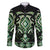 Green Ngaru Taniko With Aotearoa Maori Tattoo Family Matching Tank Maxi Dress and Hawaiian Shirt