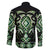 Green Ngaru Taniko With Aotearoa Maori Tattoo Family Matching Tank Maxi Dress and Hawaiian Shirt