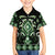 Green Ngaru Taniko With Aotearoa Maori Tattoo Family Matching Tank Maxi Dress and Hawaiian Shirt