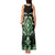 Green Ngaru Taniko With Aotearoa Maori Tattoo Tank Maxi Dress