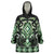 Green Ngaru Taniko With Aotearoa Maori Tattoo Wearable Blanket Hoodie