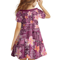 Pink Hawaii Plumeria With Tropical Flowers Motifs Family Matching Off Shoulder Short Dress and Hawaiian Shirt LT14 - Polynesian Pride