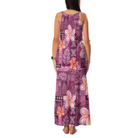 Pink Hawaii Plumeria With Tropical Flowers Motifs Family Matching Tank Maxi Dress and Hawaiian Shirt LT14 - Polynesian Pride