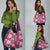 Pink Hawaii Plumeria With Tropical Flowers Motifs Grocery Bag