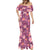 Pink Hawaii Plumeria With Tropical Flowers Motifs Mermaid Dress
