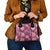 Pink Hawaii Plumeria With Tropical Flowers Motifs Shoulder Handbag
