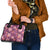 Pink Hawaii Plumeria With Tropical Flowers Motifs Shoulder Handbag