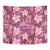 Pink Hawaii Plumeria With Tropical Flowers Motifs Tapestry