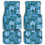 Cyan Hawaii Plumeria With Tropical Flowers Motifs Car Mats