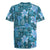 Cyan Hawaii Plumeria With Tropical Flowers Motifs Rugby Jersey