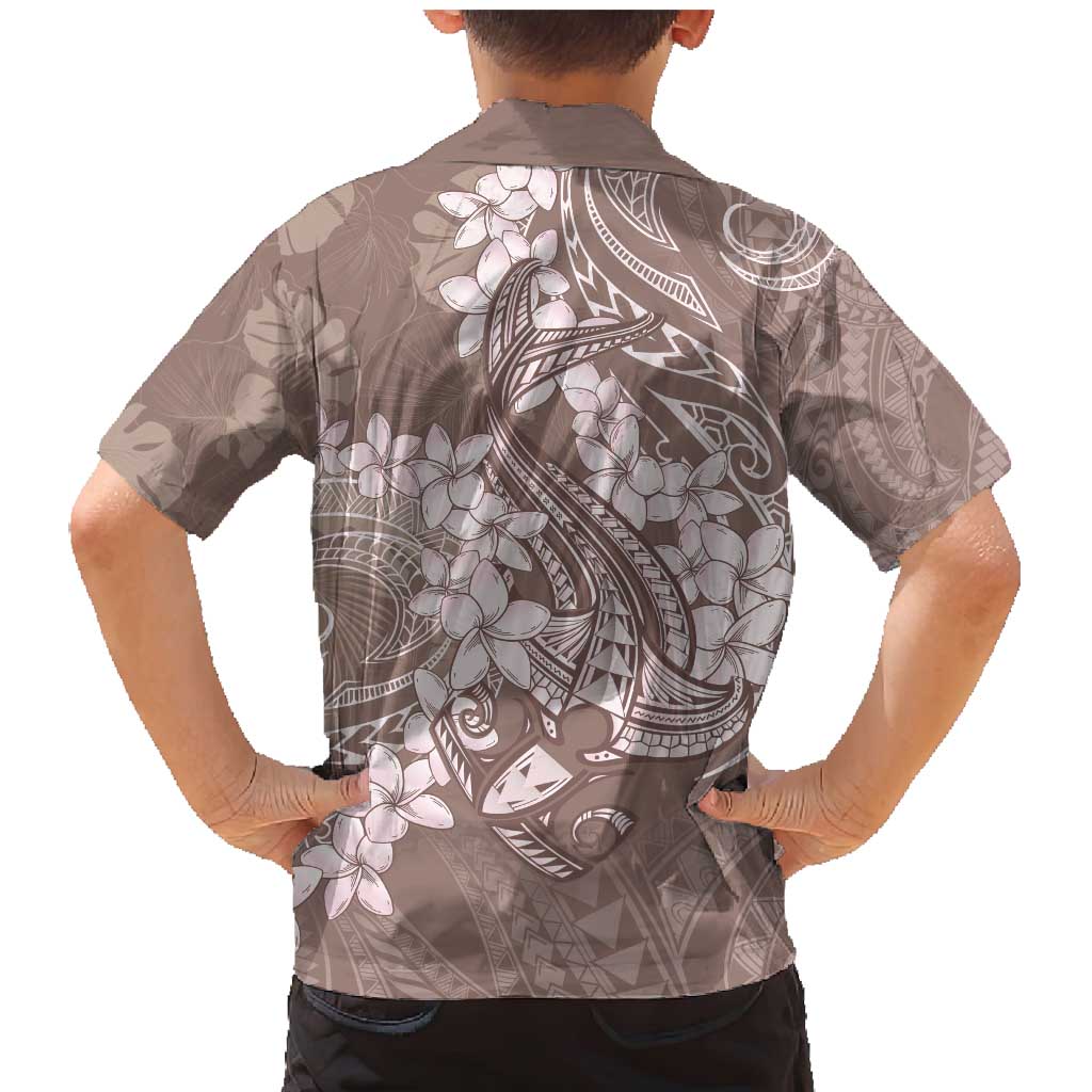Polynesia Hammerhead Shark Tattoo With Plumeria Lei Family Matching Mermaid Dress and Hawaiian Shirt LT14 - Polynesian Pride
