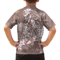 Polynesia Hammerhead Shark Tattoo With Plumeria Lei Family Matching Off The Shoulder Long Sleeve Dress and Hawaiian Shirt LT14 - Polynesian Pride