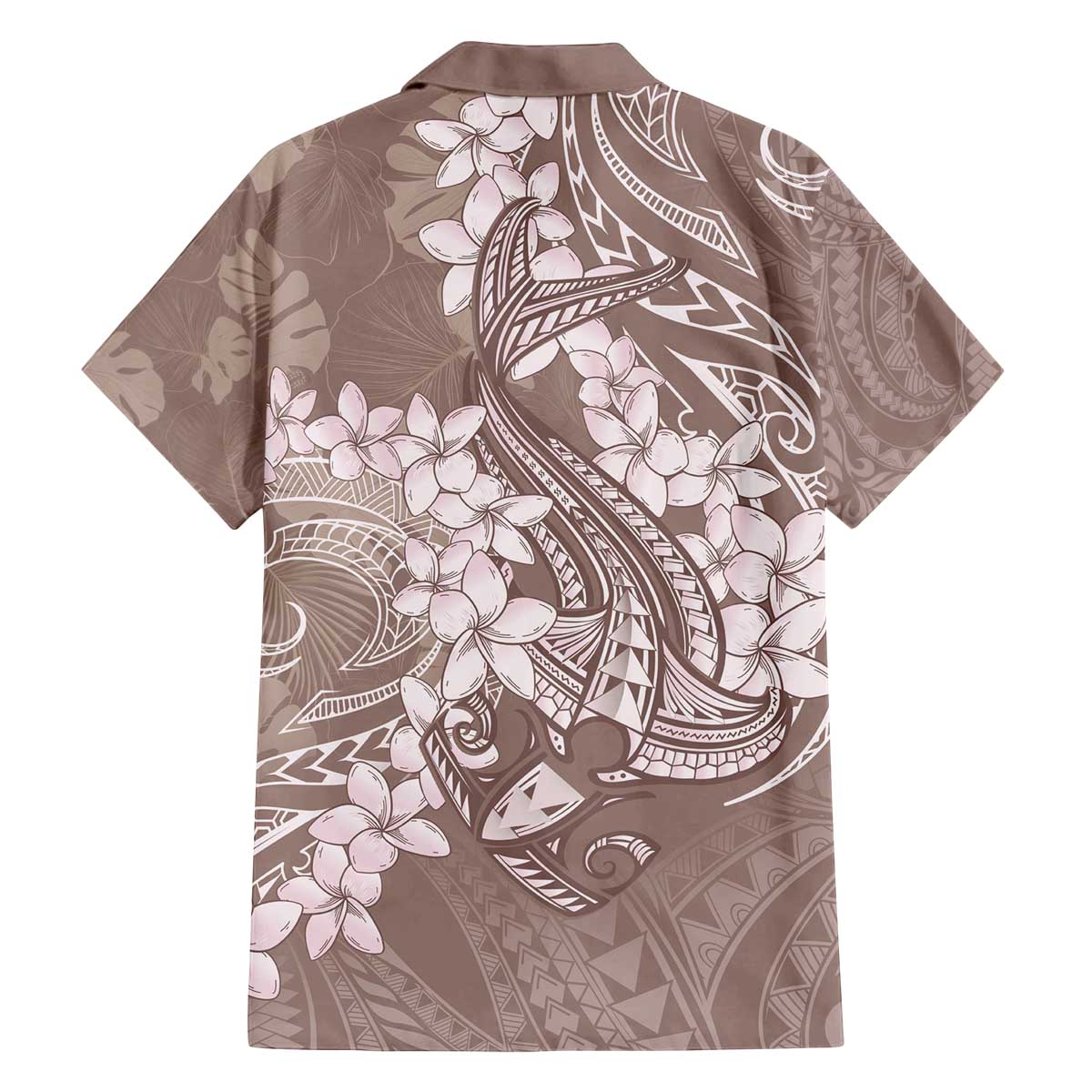 Polynesia Hammerhead Shark Tattoo With Plumeria Lei Family Matching Off The Shoulder Long Sleeve Dress and Hawaiian Shirt LT14 - Polynesian Pride