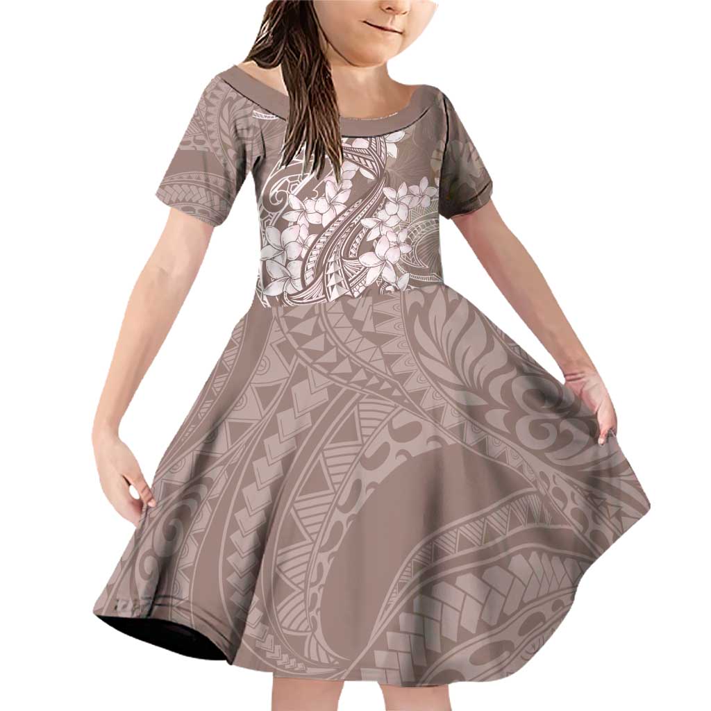 Polynesia Hammerhead Shark Tattoo With Plumeria Lei Family Matching Off Shoulder Short Dress and Hawaiian Shirt