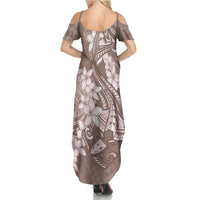 Polynesia Hammerhead Shark Tattoo With Plumeria Lei Family Matching Summer Maxi Dress and Hawaiian Shirt