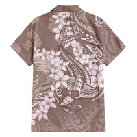 Polynesia Hammerhead Shark Tattoo With Plumeria Lei Family Matching Tank Maxi Dress and Hawaiian Shirt LT14 - Polynesian Pride