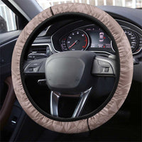 Polynesia Hammerhead Shark Tattoo With Plumeria Lei Steering Wheel Cover