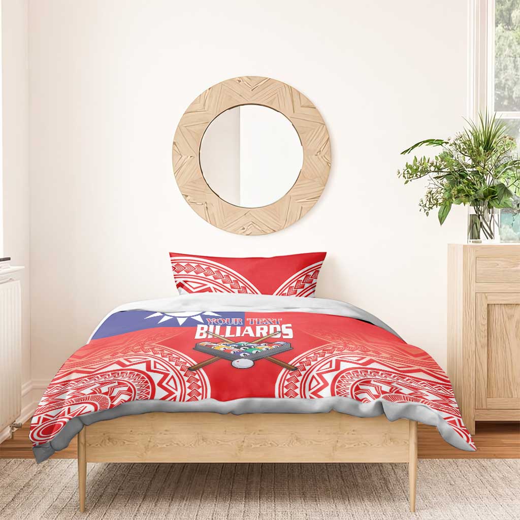 Personalised Taiwan Billiards Bedding Set Eight-ball Pool Polynesia Tattoo - Polynesian Pride