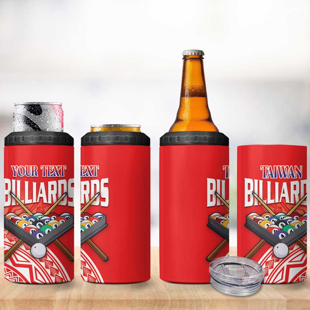 Personalised Taiwan Billiards 4 in 1 Can Cooler Tumbler Eight-ball Pool Polynesia Tattoo LT14 - Polynesian Pride