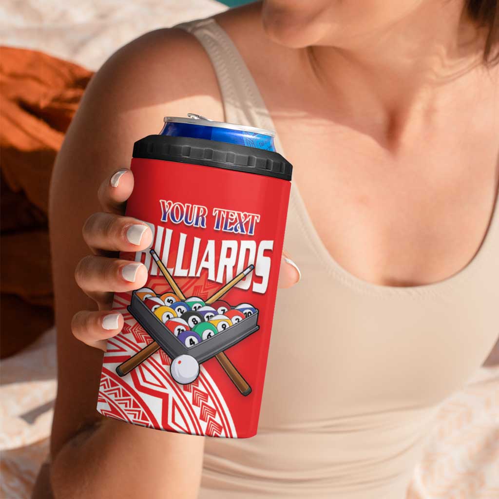 Personalised Taiwan Billiards 4 in 1 Can Cooler Tumbler Eight-ball Pool Polynesia Tattoo LT14 - Polynesian Pride