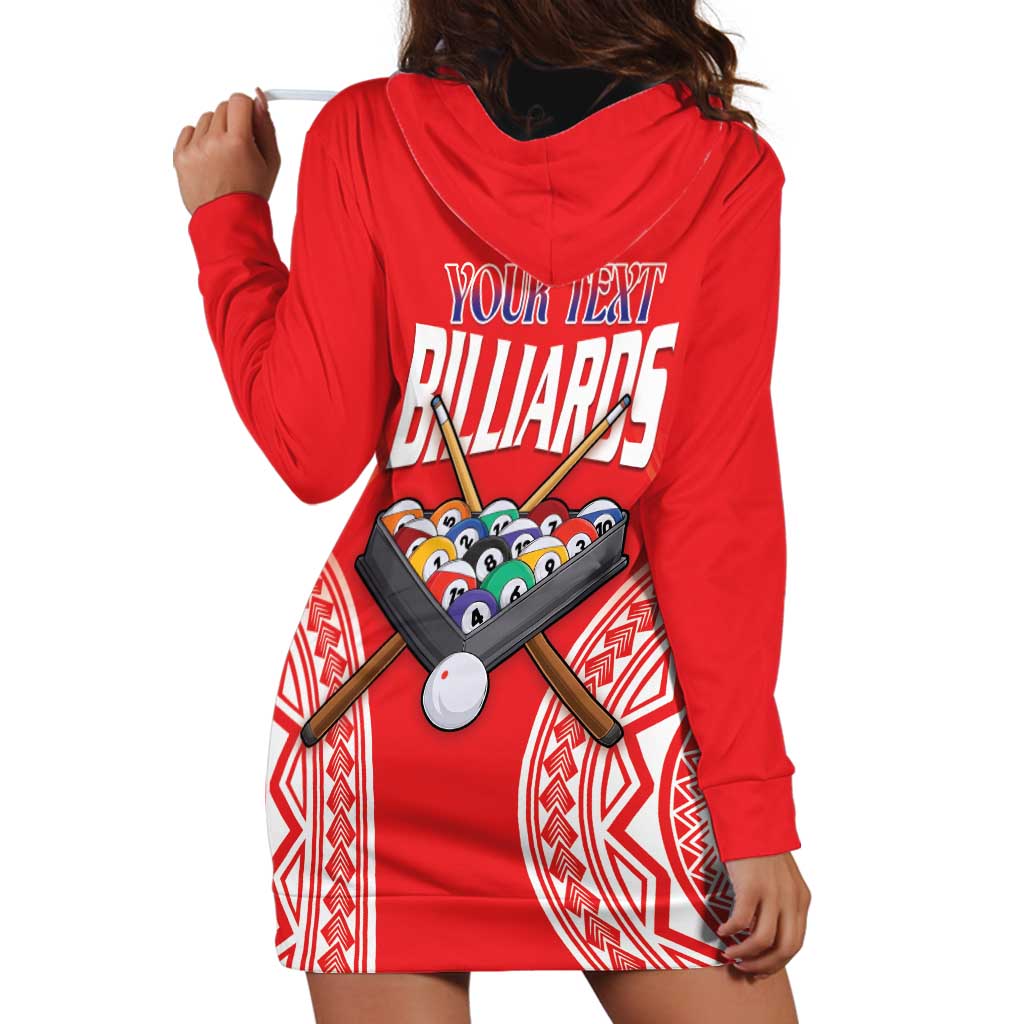 Personalised Taiwan Billiards Hoodie Dress Eight-ball Pool Polynesia Tattoo - Polynesian Pride