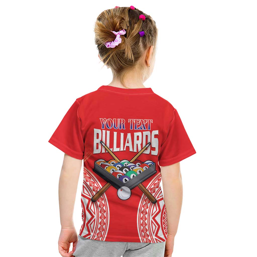 Personalised Taiwan Billiards Kid T Shirt Eight-ball Pool Polynesia Tattoo - Polynesian Pride