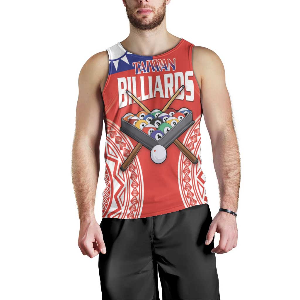 Personalised Taiwan Billiards Men Tank Top Eight-ball Pool Polynesia Tattoo - Polynesian Pride