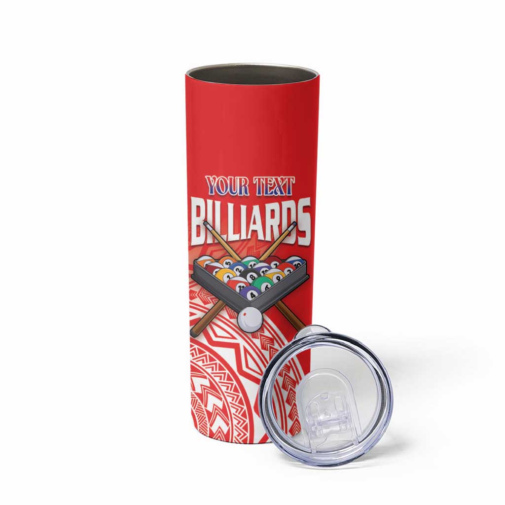 Personalised Taiwan Billiards Skinny Tumbler Eight-ball Pool Polynesia Tattoo - Polynesian Pride