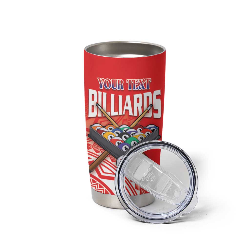 Personalised Taiwan Billiards Tumbler Cup Eight-ball Pool Polynesia Tattoo - Polynesian Pride