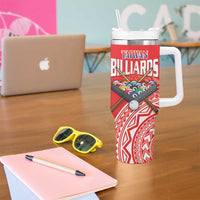 Personalised Taiwan Billiards Tumbler With Handle Eight-ball Pool Polynesia Tattoo - Polynesian Pride