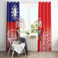 Personalised Taiwan Billiards Window Curtain Eight-ball Pool Polynesia Tattoo - Polynesian Pride