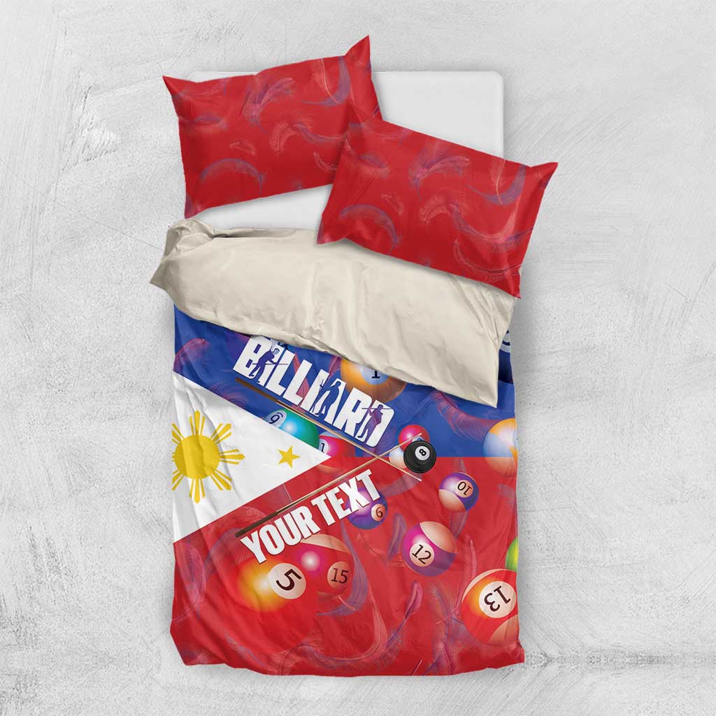 Personalised Philippines Billiards Bedding Set Cue With Balls Flag Style - Polynesian Pride