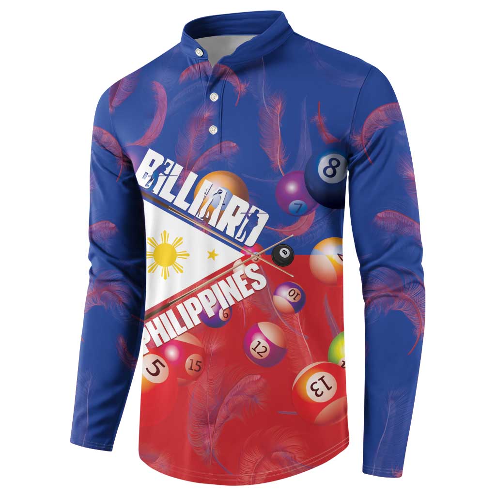 Personalised Philippines Billiards Button Sweatshirt Cue With Balls Flag Style - Polynesian Pride