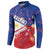 Personalised Philippines Billiards Button Sweatshirt Cue With Balls Flag Style - Polynesian Pride