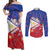 Personalised Philippines Billiards Couples Matching Off Shoulder Maxi Dress and Long Sleeve Button Shirt Cue With Balls Flag Style - Polynesian Pride