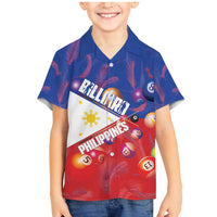 Personalised Philippines Billiards Family Matching Mermaid Dress and Hawaiian Shirt Cue With Balls Flag Style LT14 Son's Shirt Red - Polynesian Pride