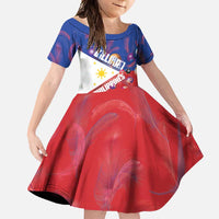 Personalised Philippines Billiards Family Matching Off Shoulder Maxi Dress and Hawaiian Shirt Cue With Balls Flag Style - Polynesian Pride