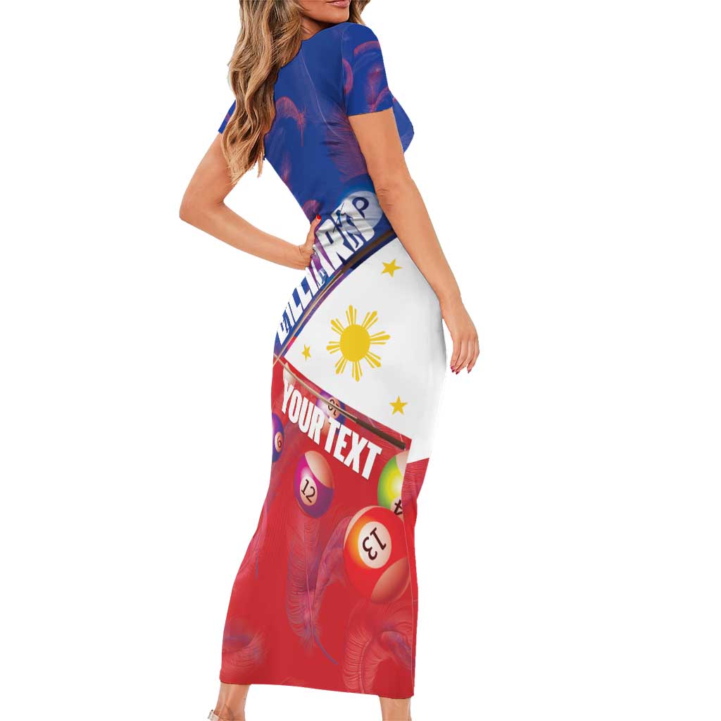 Personalised Philippines Billiards Family Matching Short Sleeve Bodycon Dress and Hawaiian Shirt Cue With Balls Flag Style LT14 - Polynesian Pride