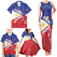 Personalised Philippines Billiards Family Matching Tank Maxi Dress and Hawaiian Shirt Cue With Balls Flag Style LT14 - Polynesian Pride