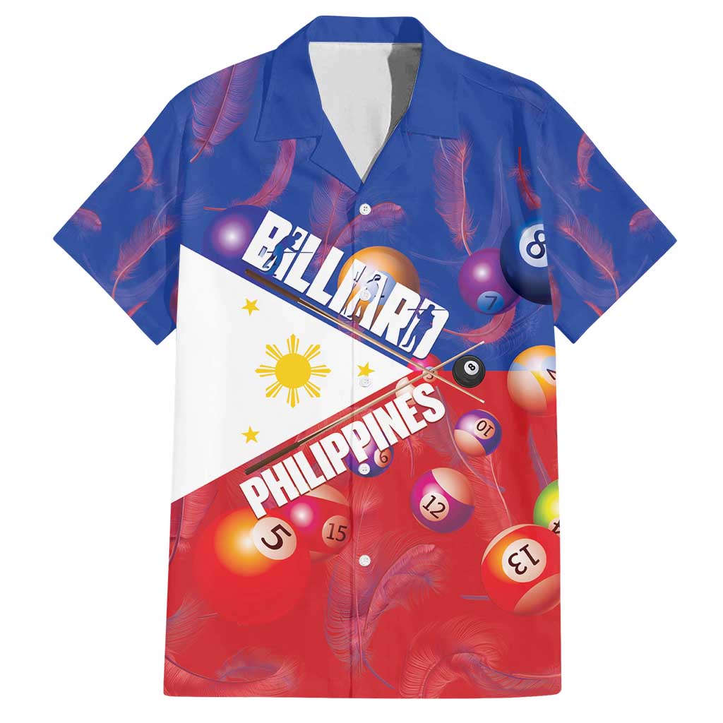 Personalised Philippines Billiards Family Matching Tank Maxi Dress and Hawaiian Shirt Cue With Balls Flag Style LT14 Dad's Shirt - Short Sleeve Red - Polynesian Pride