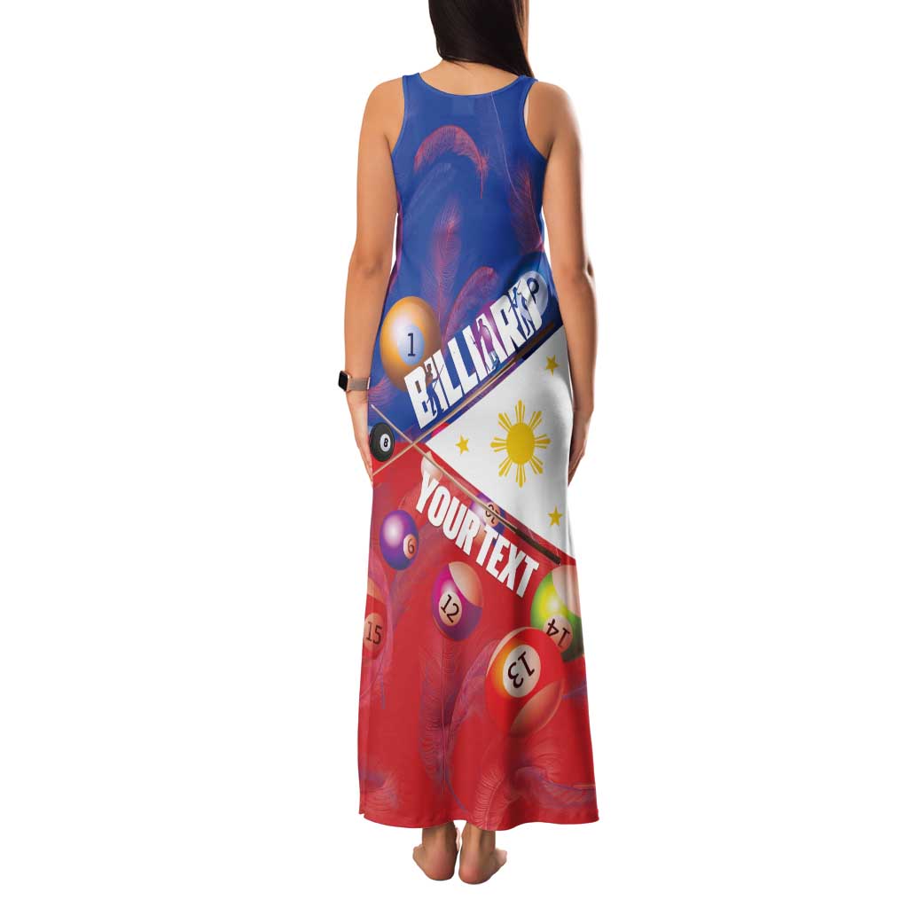 Personalised Philippines Billiards Family Matching Tank Maxi Dress and Hawaiian Shirt Cue With Balls Flag Style LT14 - Polynesian Pride