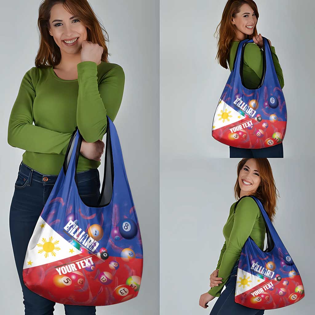 Personalised Philippines Billiards Grocery Bag Cue With Balls Flag Style - Polynesian Pride