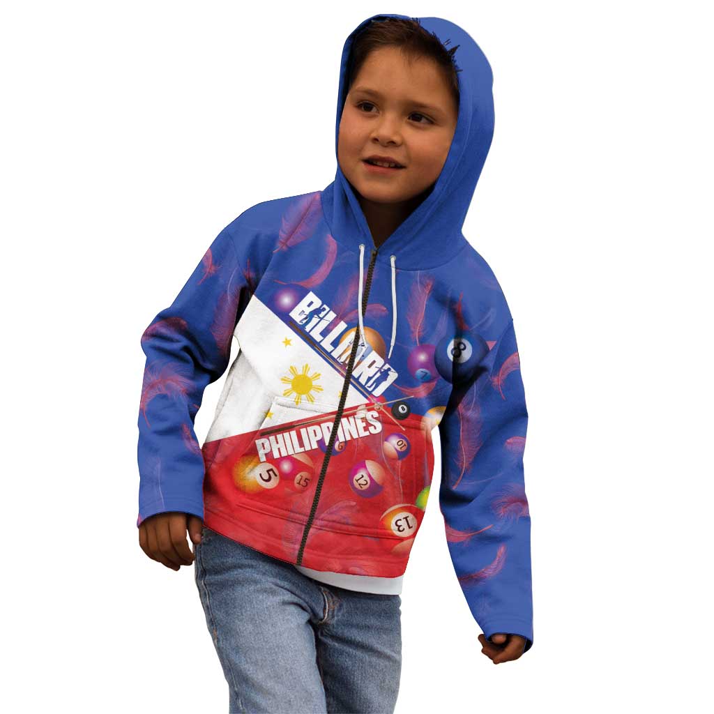 Personalised Philippines Billiards Kid Hoodie Cue With Balls Flag Style - Polynesian Pride