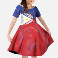 Personalised Philippines Billiards Kid Short Sleeve Dress Cue With Balls Flag Style - Polynesian Pride